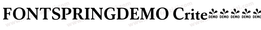 FONTSPRINGDEMO Crite字体转换